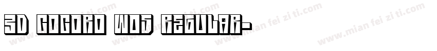 3D Cocoro W05 Regular字体转换